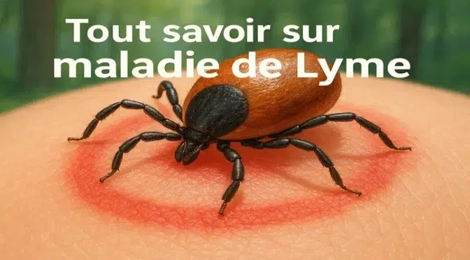 Chimie_Naturelle-Tique sur la peau avec érythème migrant – maladie de Lyme