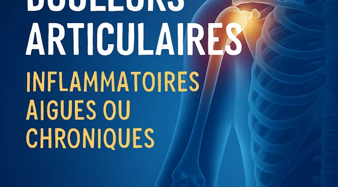 Chimie_Naturelle-Illustration pédagogique représentant les douleurs articulaires inflammatoires aiguës ou chroniques